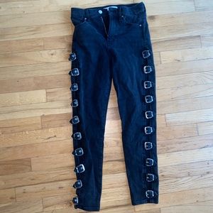 Top shop Jaime black demin Jeans W26